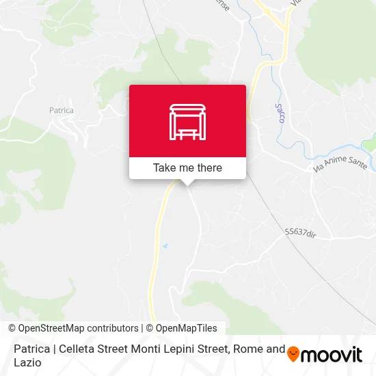 Patrica | Celleta Street Monti Lepini Street map