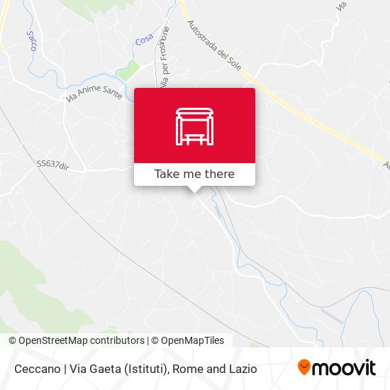 Ceccano | Via Gaeta (Istituti) map