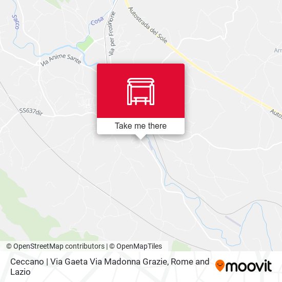 Ceccano | Via Gaeta Via Madonna Grazie map