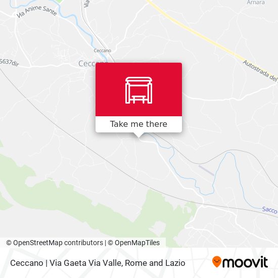 Ceccano | Via Gaeta Via Valle map