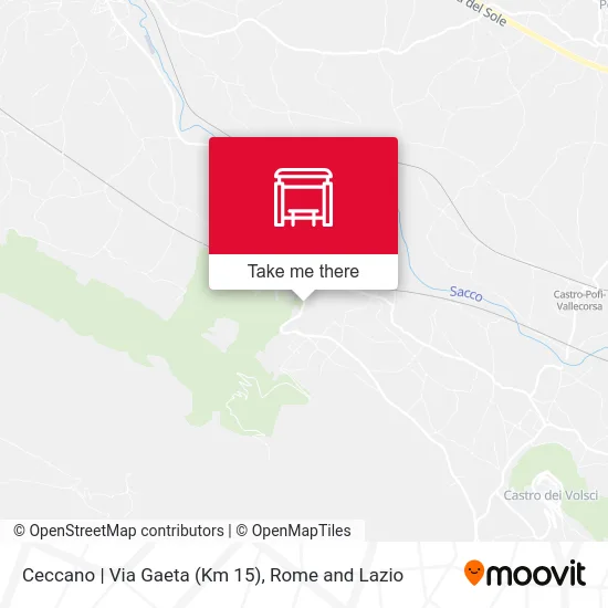 Ceccano | Gaeta Road (Km 15) map