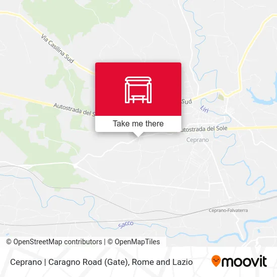 Ceprano | Caragno Road (Gate) map