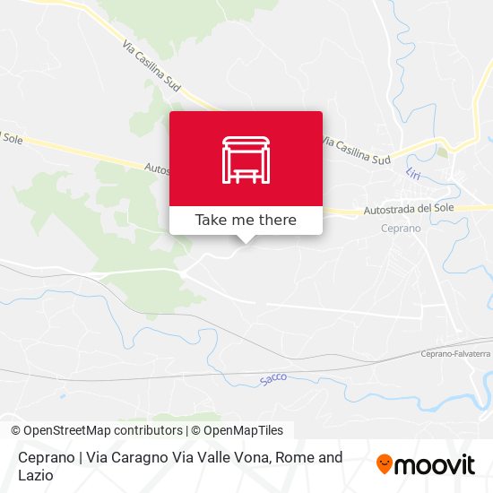 Ceprano | Via Caragno Via Valle Vona map