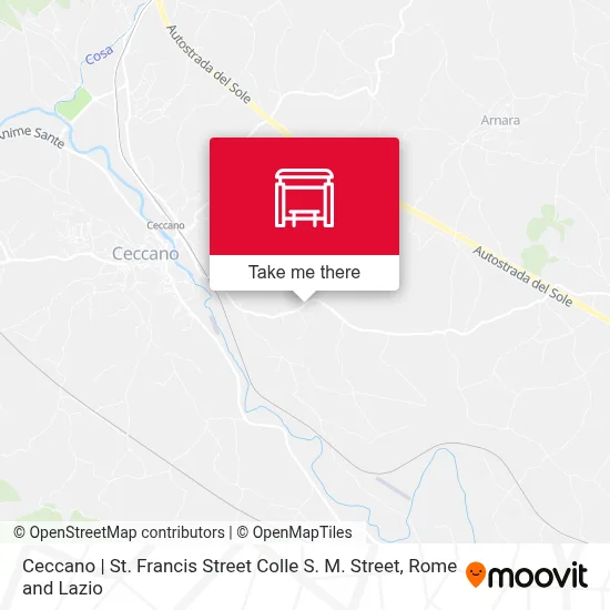 Ceccano | St. Francis Street Colle S. M. Street map