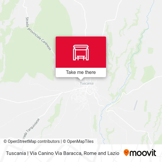 Tuscania | Canino Street Baracca Street map
