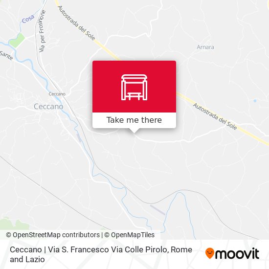 Ceccano | Via S. Francesco Via Colle Pirolo map