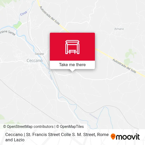 Ceccano | St. Francis Street Colle S. M. Street map