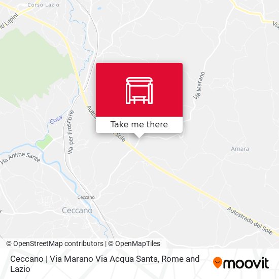 Ceccano | Via Marano Via Acqua Santa map
