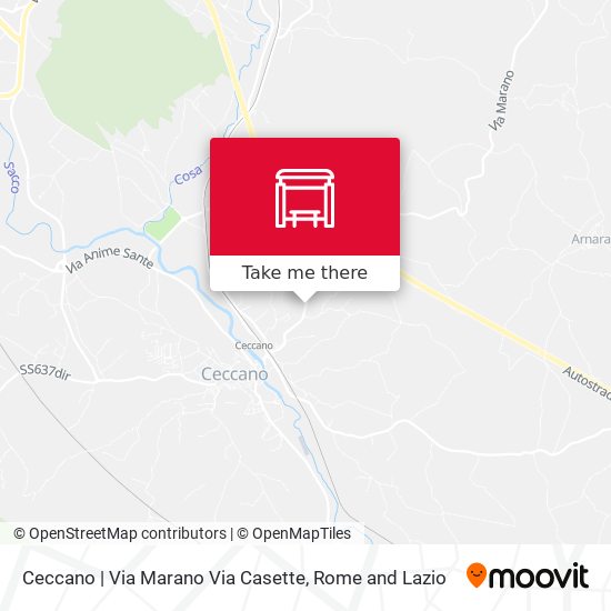 Ceccano | Via Marano Via Casette map