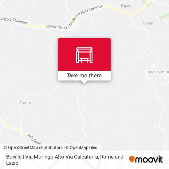 Boville | Via Moringo Alto Via Calcaterra map