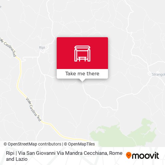 Ripi | Via San Giovanni Via Mandra Cecchiana map