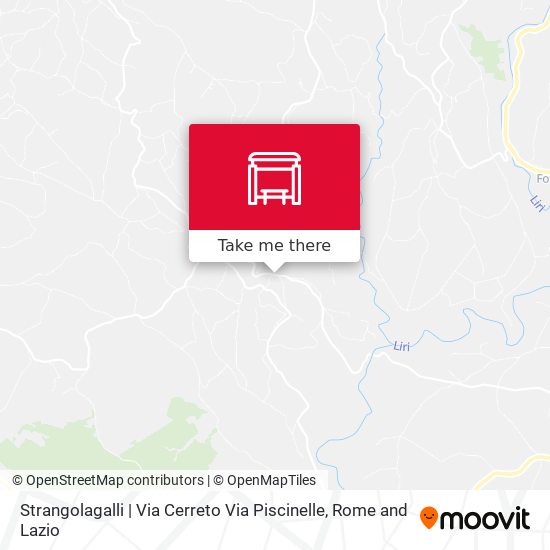 Strangolagalli | Via Cerreto Via Piscinelle map