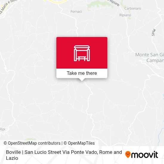Boville | San Lucio Street Via Ponte Vado map