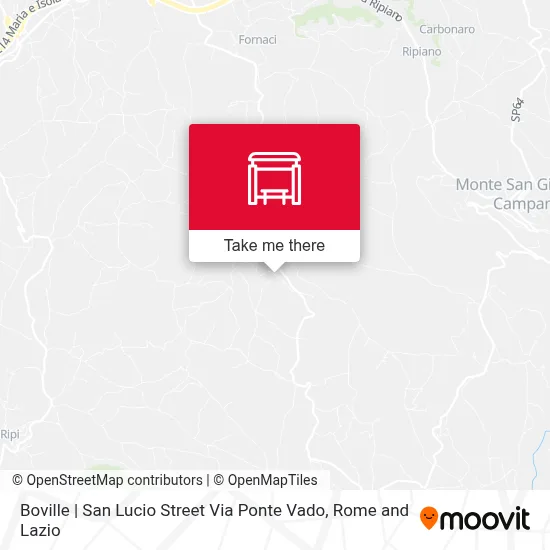 Boville | San Lucio Street Via Ponte Vado map