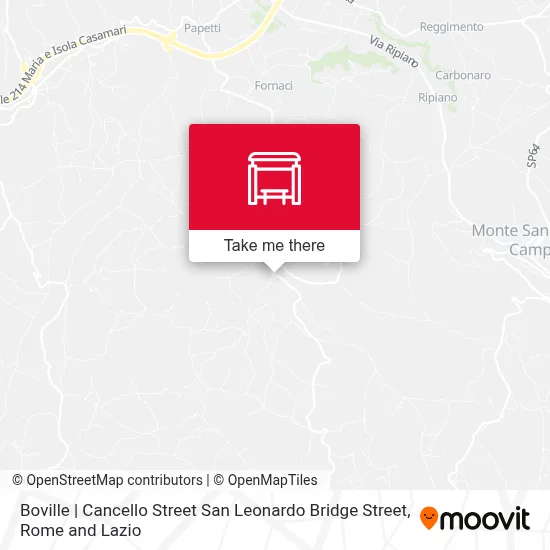 Boville | Cancello Street San Leonardo Bridge Street map