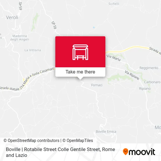 Boville | Rotabile Street Colle Gentile Street map