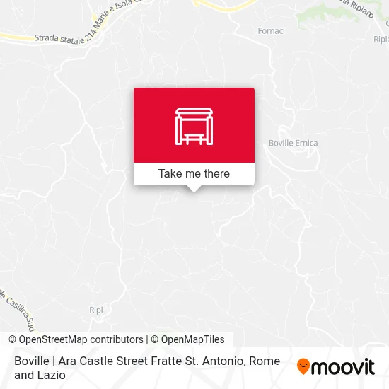 Boville | Ara Castle Street Fratte St. Antonio map