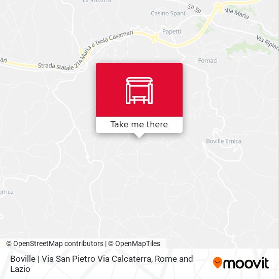 Boville | Via San Pietro Via Calcaterra map