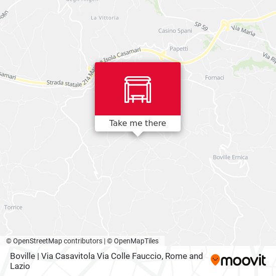 Boville | Via Casavitola Via Colle Fauccio map