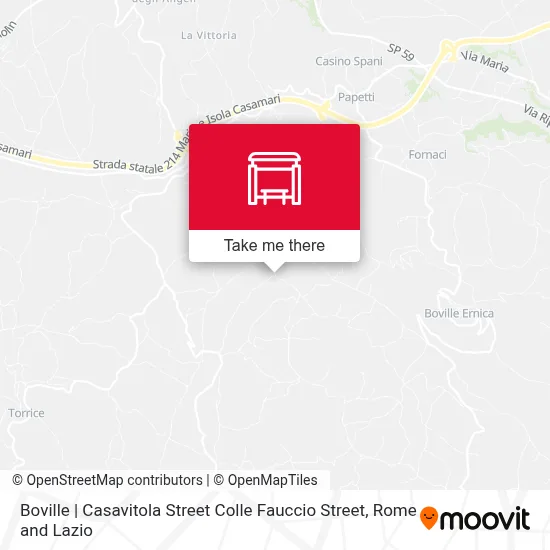 Boville | Casavitola Street Colle Fauccio Street map