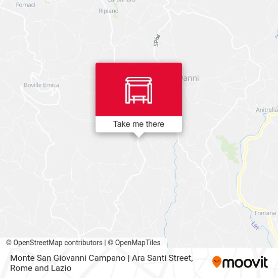 Monte San Giovanni Campano | Ara Santi Street map