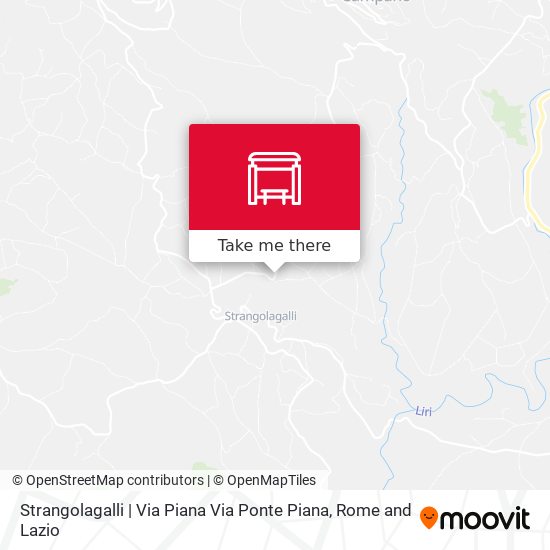 Strangolagalli | Via Piana Via Ponte Piana map
