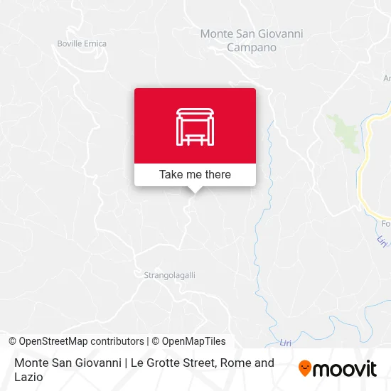 Monte San Giovanni | Le Grotte Street map