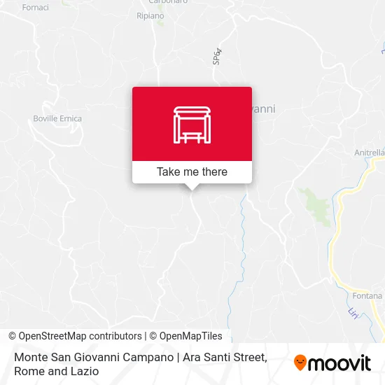 Monte San Giovanni Campano | Ara Santi Street map