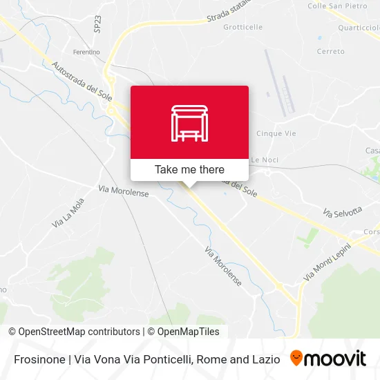 Frosinone | Vona Street Ponticelli Street map