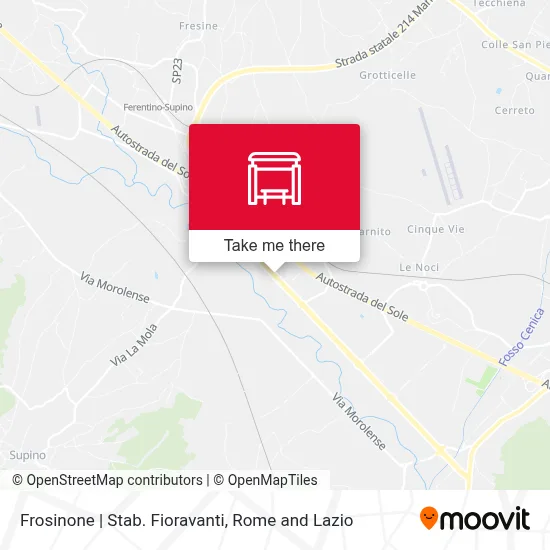 Frosinone | Stab. Fioravanti map