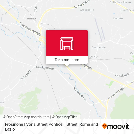 Frosinone | Vona Street Ponticelli Street map