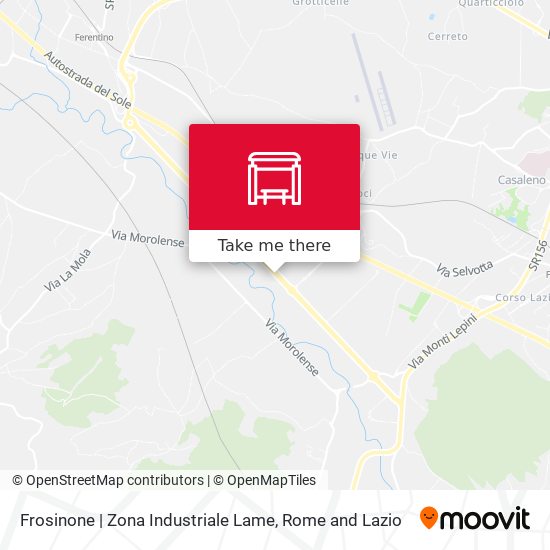 Frosinone | Zona Industriale Lame map