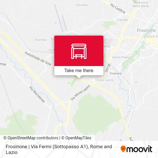 Frosinone | Fermi Street (A1 Underpass) map