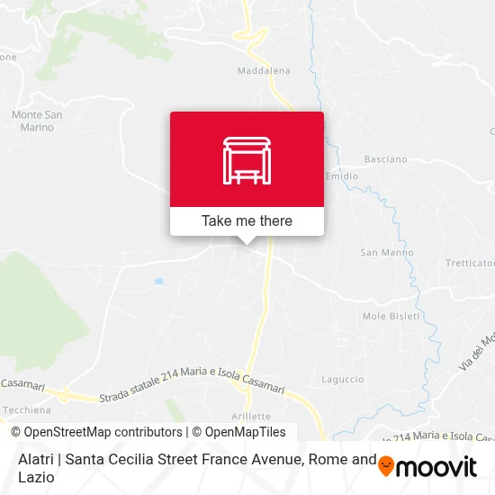 Alatri | Santa Cecilia Street France Avenue map