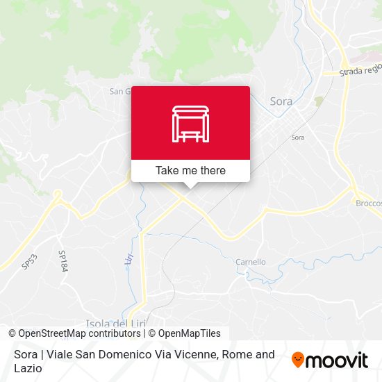 Sora | Viale San Domenico Via Vicenne map