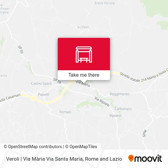 Veroli | Mària St Santa Maria St map