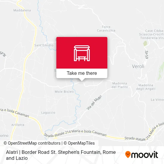 Alatri | Border Road St. Stephen's Fountain map