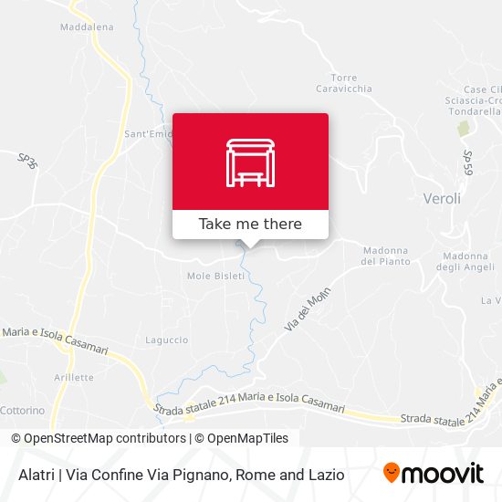 Alatri | Via Confine Via Pignano map