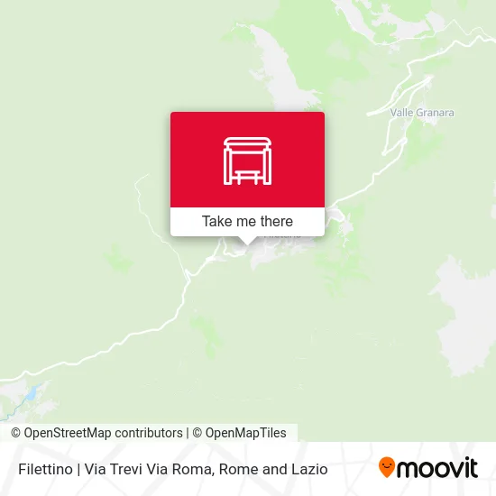 Filettino | Via Trevi Via Roma map