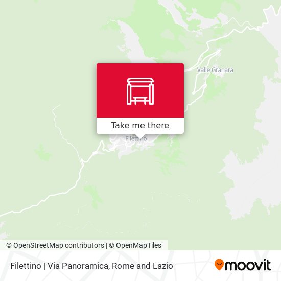 Filettino | Via Panoramica map