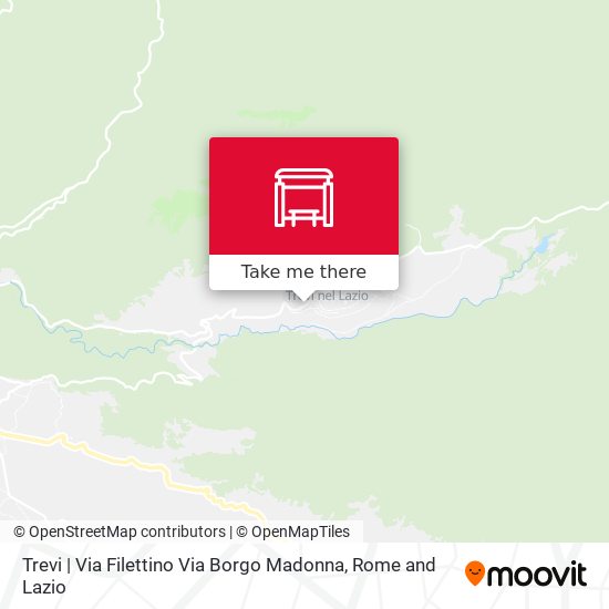 Trevi | Via Filettino Via Borgo Madonna map