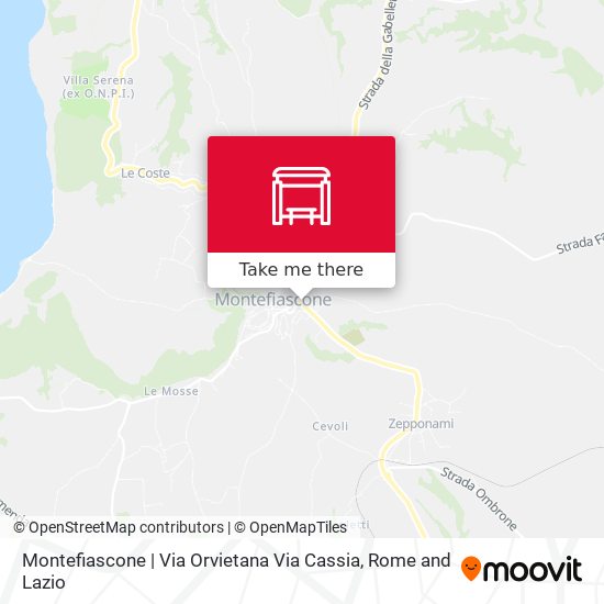 Montefiascone | Via Orvietana Via Cassia map