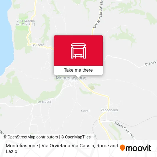 Montefiascone | Orvieto Street Cassia Street map