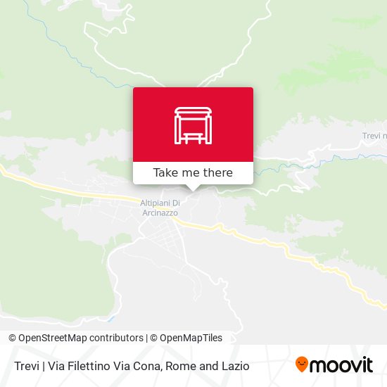 Trevi | Via Filettino Via Cona map