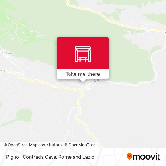 Piglio | Contrada Cava map