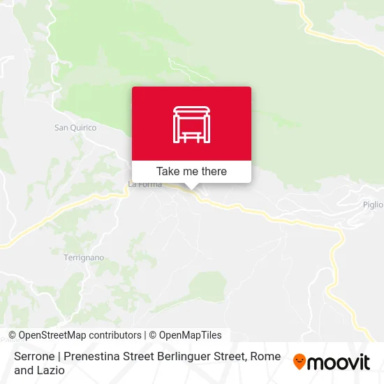 Serrone | Prenestina Street Berlinguer Street map
