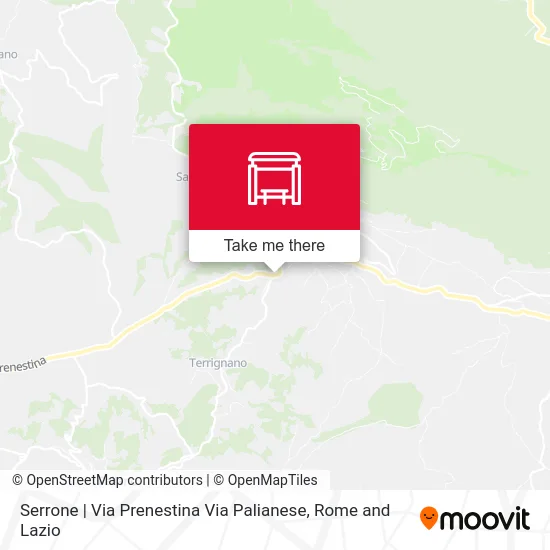 Serrone | Prenestina Street Palianese Street map