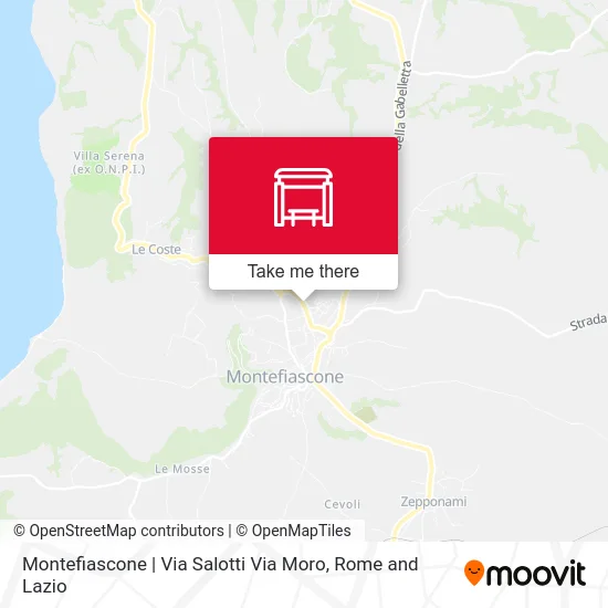 Montefiascone via Salotti via Moro map