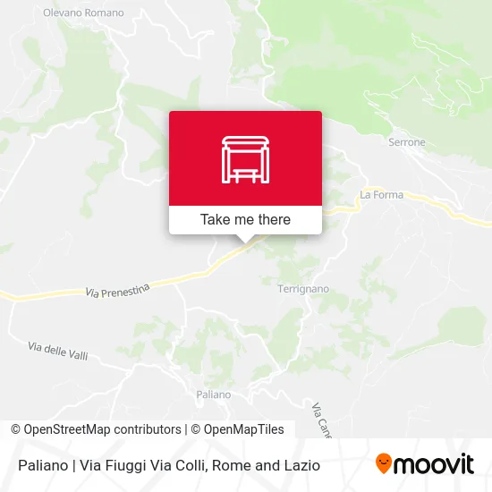 Paliano | Fiuggi Street Colli Street map