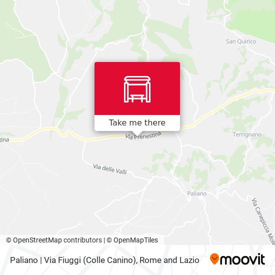 Paliano | Via Fiuggi (Colle Canino) map